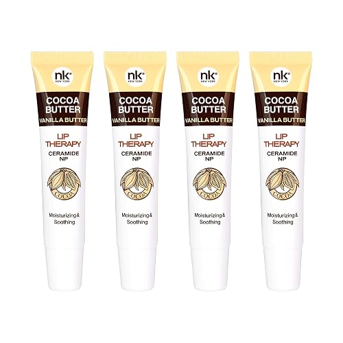 Nicka K New York Lip Therapy, Cocoa Butter, Shea Butter, Vanilla (AMZ078-ACV4PK) Beauty & Personal Care NICKA K NEW YORK
