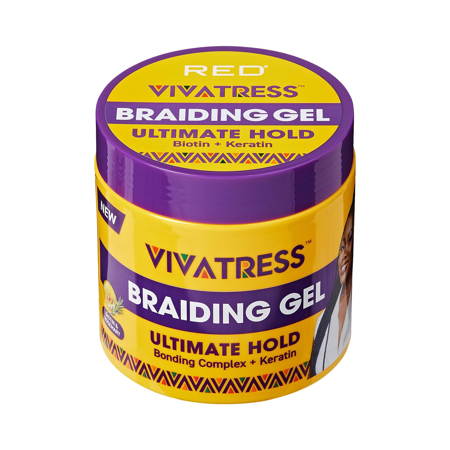 Red by Kiss VIVATRESS Ultimate Hold Braiding Gel - 4X Extra Strong, No Flake, Non Greasy, Long Lasting Sleek Styling Gel with Keratin, Biotin Beauty & Personal Care Red by Kiss