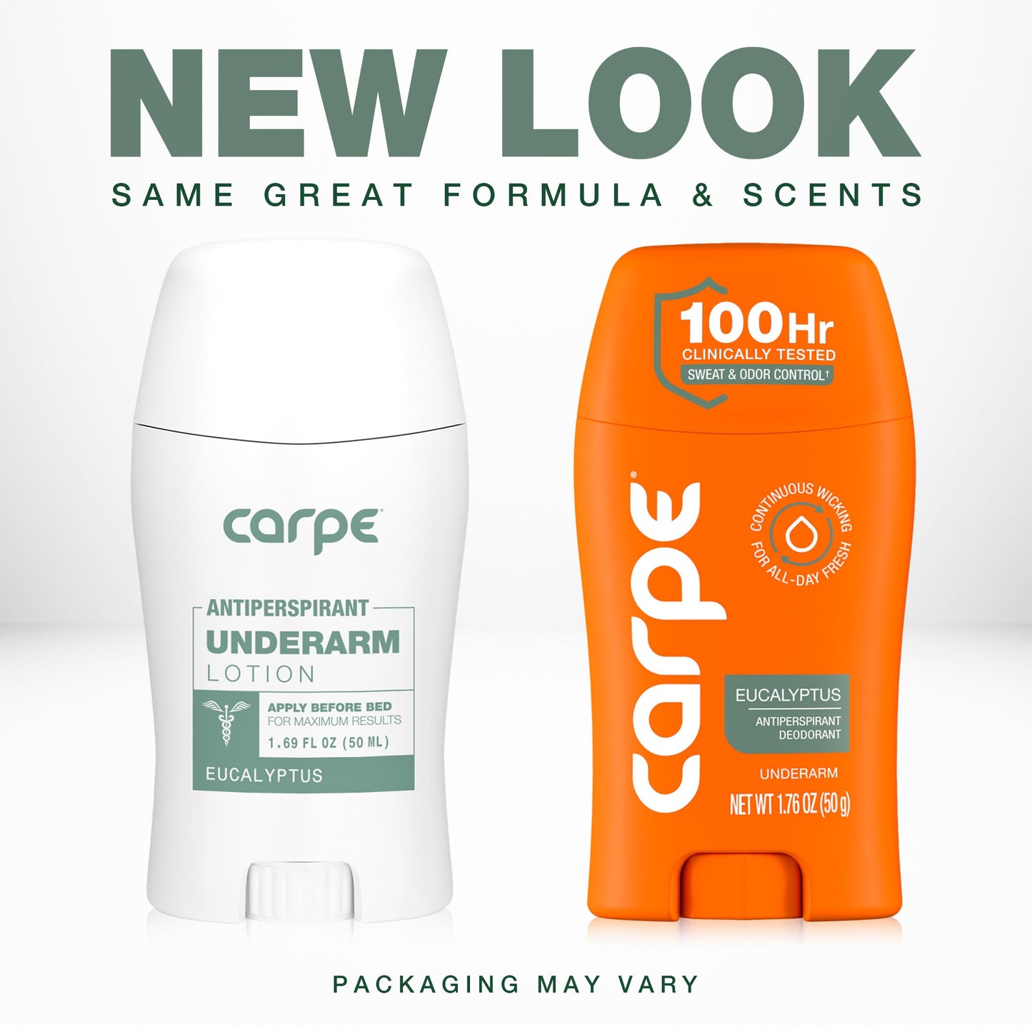 Carpe Underarm Antiperspirant Deodorant for Women and Men - Antiperspirant Deodorant for Stinky, Sweaty Armpits - Eucalyptus - 3 Pack with 3 Bonus Beauty and Personal Care Carpe
