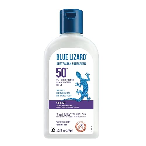 BLUE LIZARD Sport Mineral-Based Sunscreen Lotion - SPF 50+, Cream, Unscented, 8.75 Fl Oz Beauty & Personal Care BLUE LIZARD