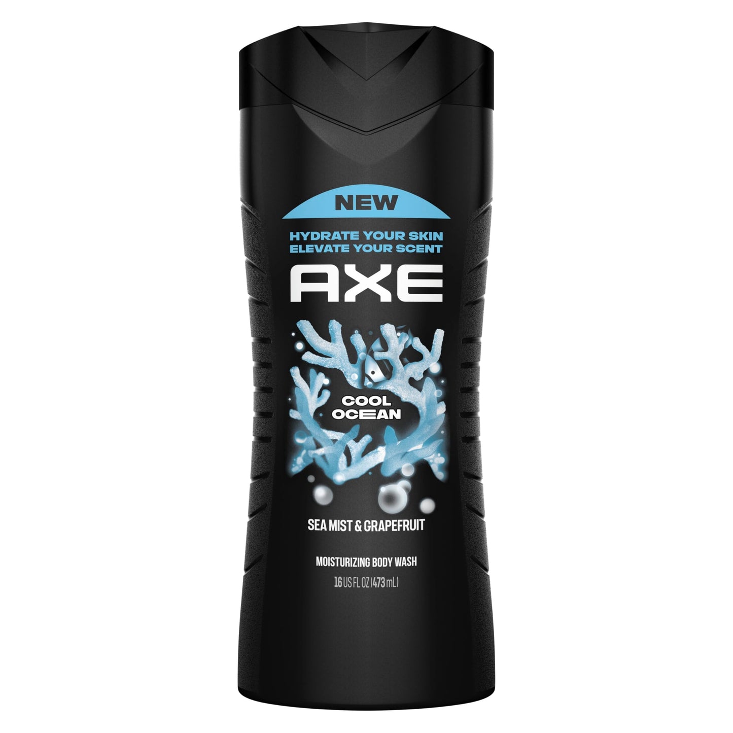 AXE Cool Ocean Men's Body Wash With Essential Oils 12H Refreshing Scent Body Wash For Men, Clean and Fresh Scent 16 oz Beauty & Personal Care AXE