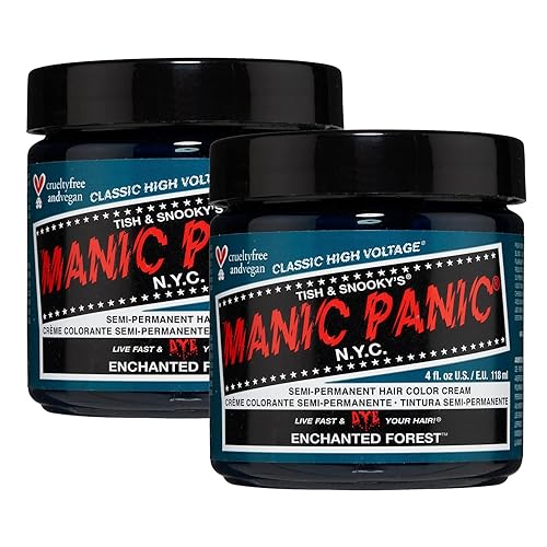 MANIC PANIC Classic Enchanted Forest Semi Permanent Hair Color - Deep Teal Green Hair Dye for Women & Men That Lasts 4-6 Weeks - Vegan, Ammonia Beauty & Personal Care MANIC PANIC