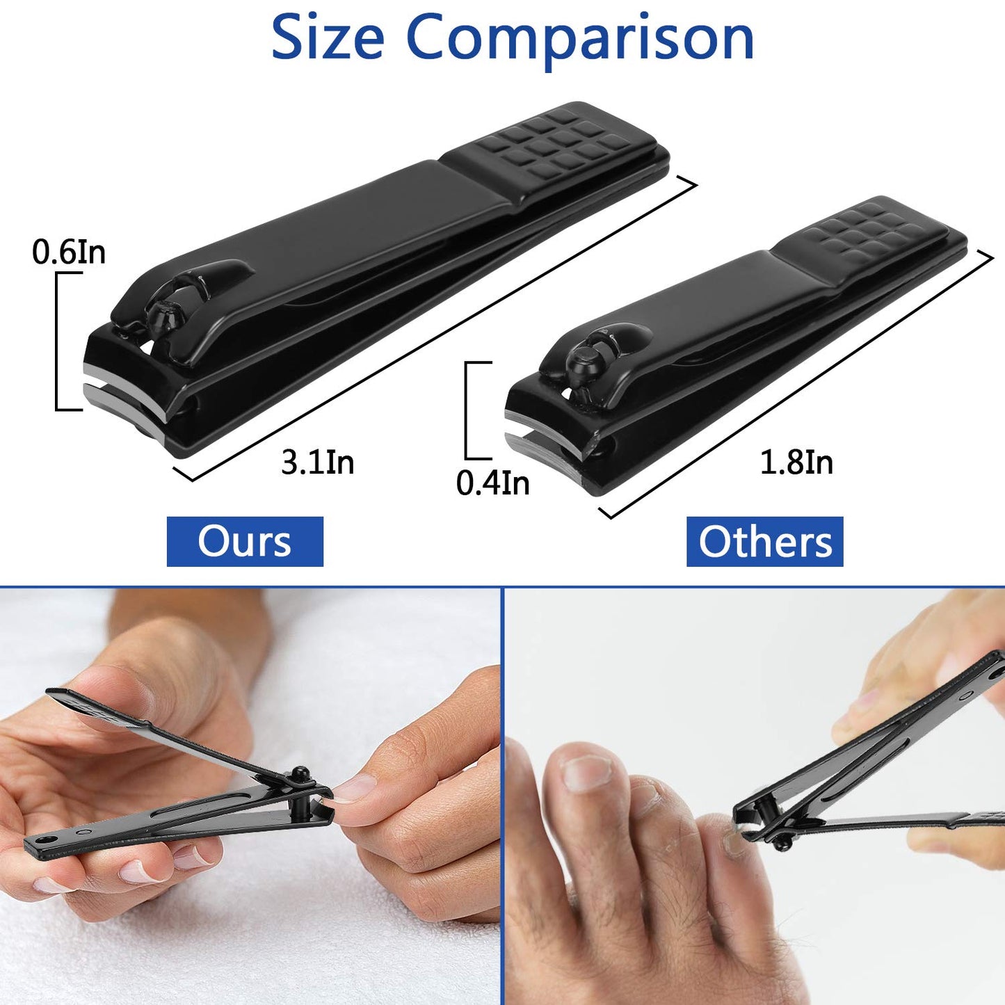 Aceoce Nail Clipper Set Manicure Set Men Nail Tools Accessories Personal Nail Care Tools Toe Finger Nail Clippers Travel Grooming Kit Manicure Beauty & Personal Care Aceoce