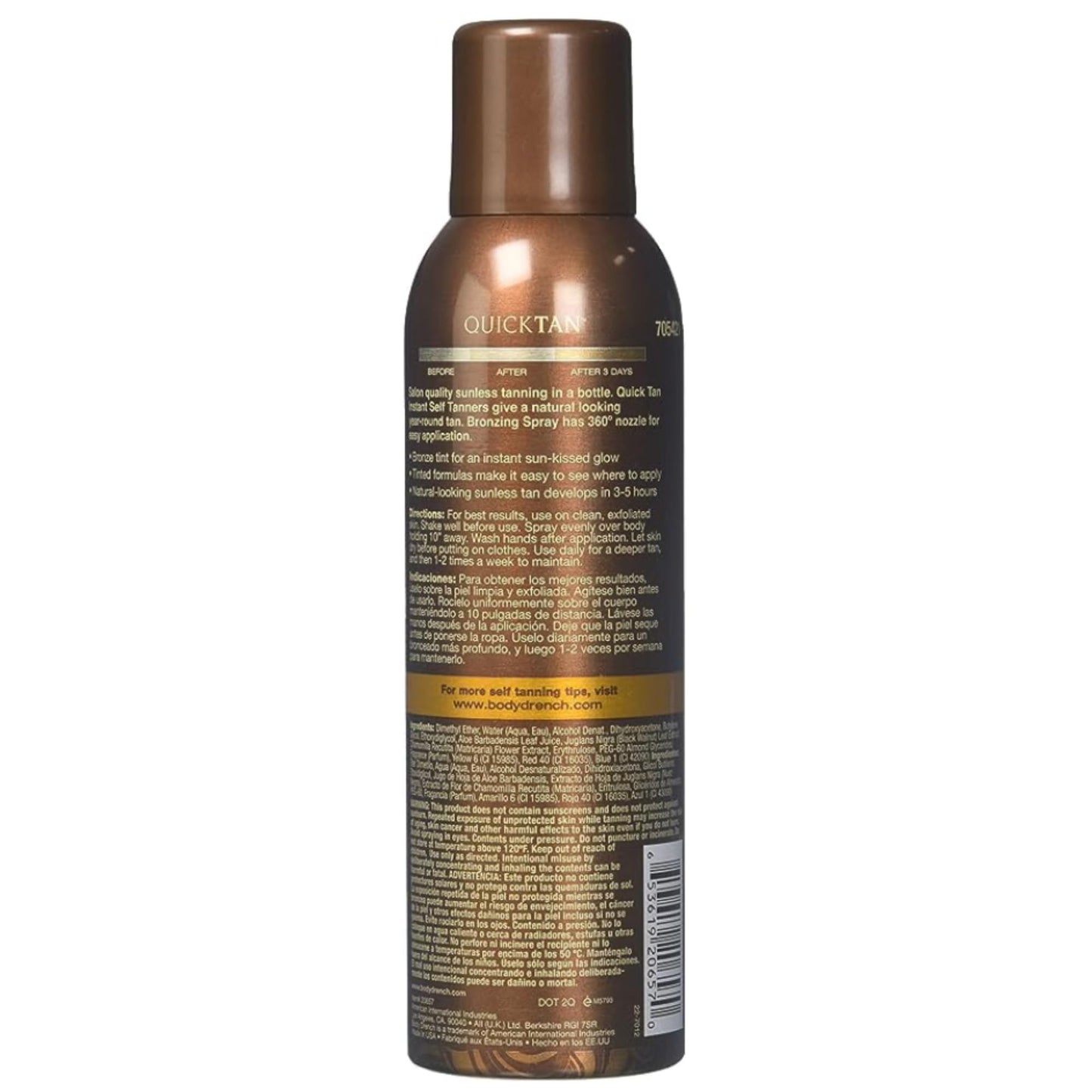 Body Drench Quicktan Quick Tan Bronzing Spray Medium Dark (The Perfect Ultra Bronzing Self-tanner a Fast-drying Formula) - Size 6 Oz / 170g (Pack Beauty & Personal Care Body Drench