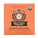 Moon Valley Organics Herbal Lotion Bar in Bergamot Geranium, Moon Melt Bar, Calendula and Comfrey, Beeswax, Heal and Restore Chapped Skin, Soothing Beauty & Personal Care Moon Valley Organics