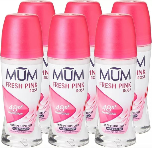 Mum Fresh Pink Rose Perfumed 48 Hours Plus Protection Anti-Perspirant, 50 ml, Pack of 6 192103/c Beauty and Personal Care MUM