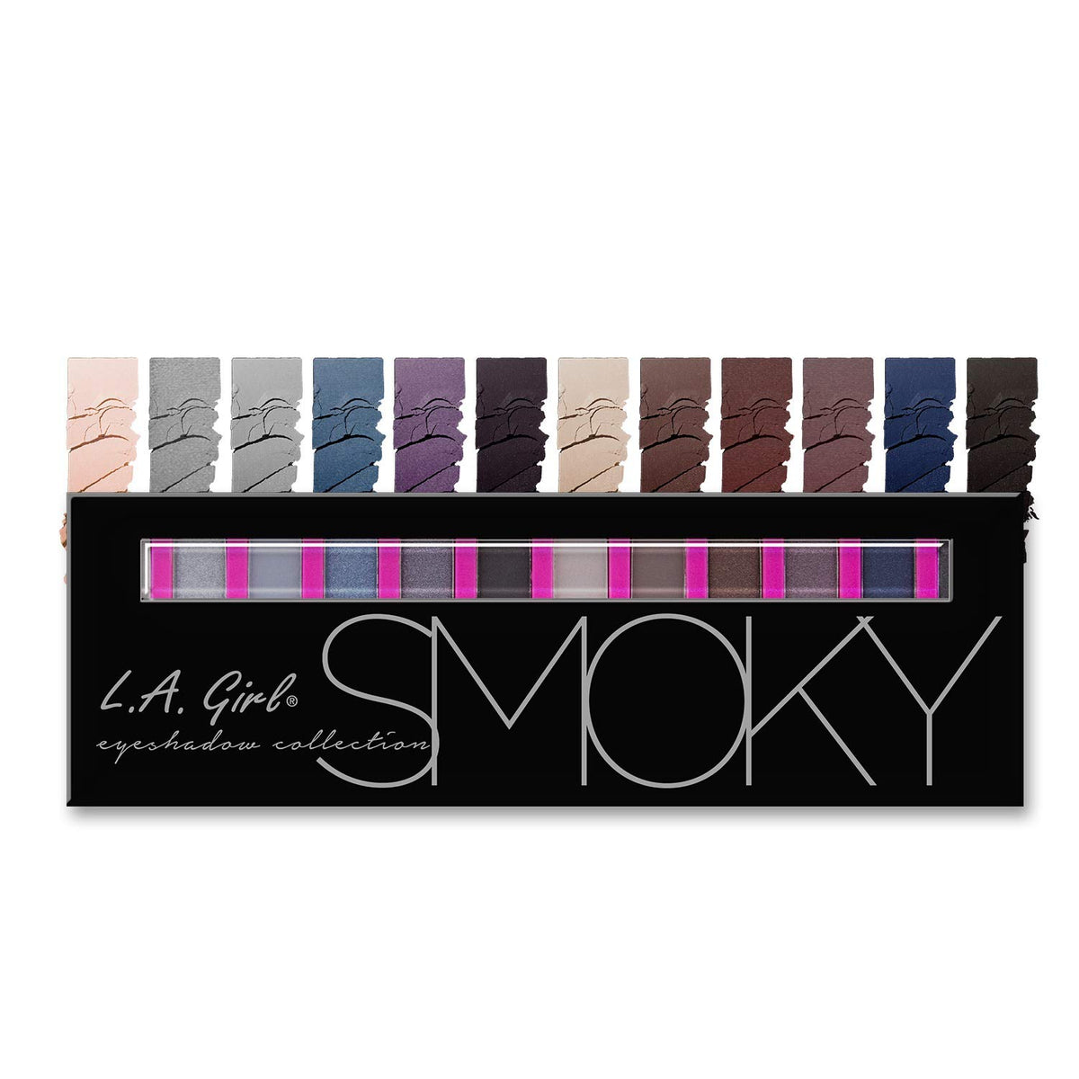 L.A. Girl Beauty Brick Eyeshadow, Smoky (New Sleeve Packaging) GES332A