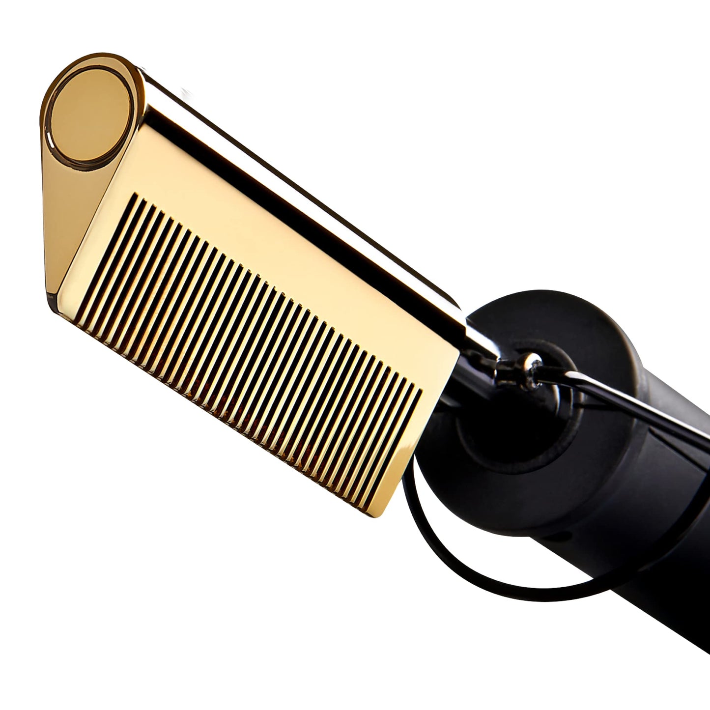 Red by Kiss Hot Comb Hair Straightener 450 Degrees, Straight Teeth Electric Heating Comb, Pressing Comb Brush for Straightening Hair and Beard Beauty & Personal Care Red by Kiss