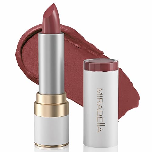 Mirabella - Sealed with a Kiss Smudge Proof Lipstick, Long-Lasting No-Bleed Lip Makeup, Hydrating Lip Color with Vegan Lanolin & Vitamin E, Rosy Beauty & Personal Care Mirabella