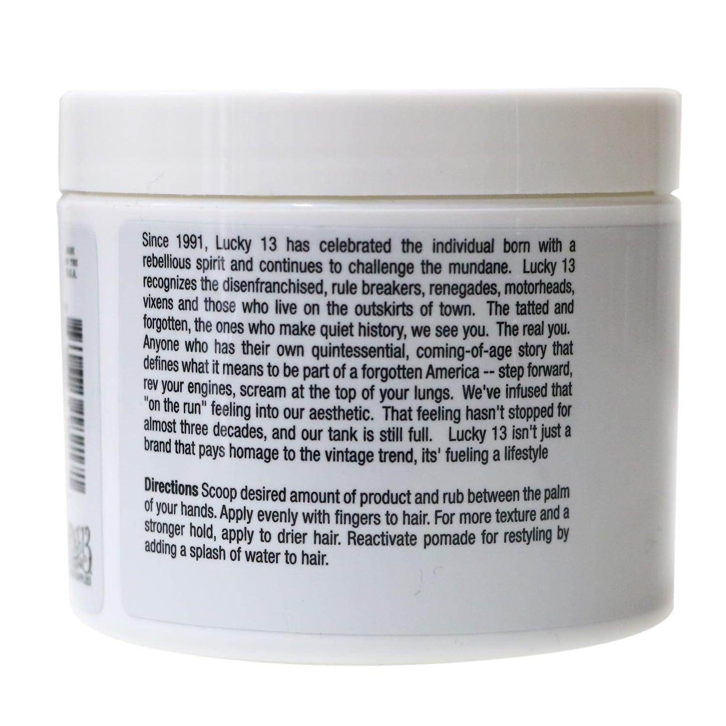 Lucky 13 Barber Supplies Matte Hair Pomade | Water-Based | High Hold | Matte Finish | Tobacco Vanilla Scent, 4oz Beauty & Personal Care Lucky 13