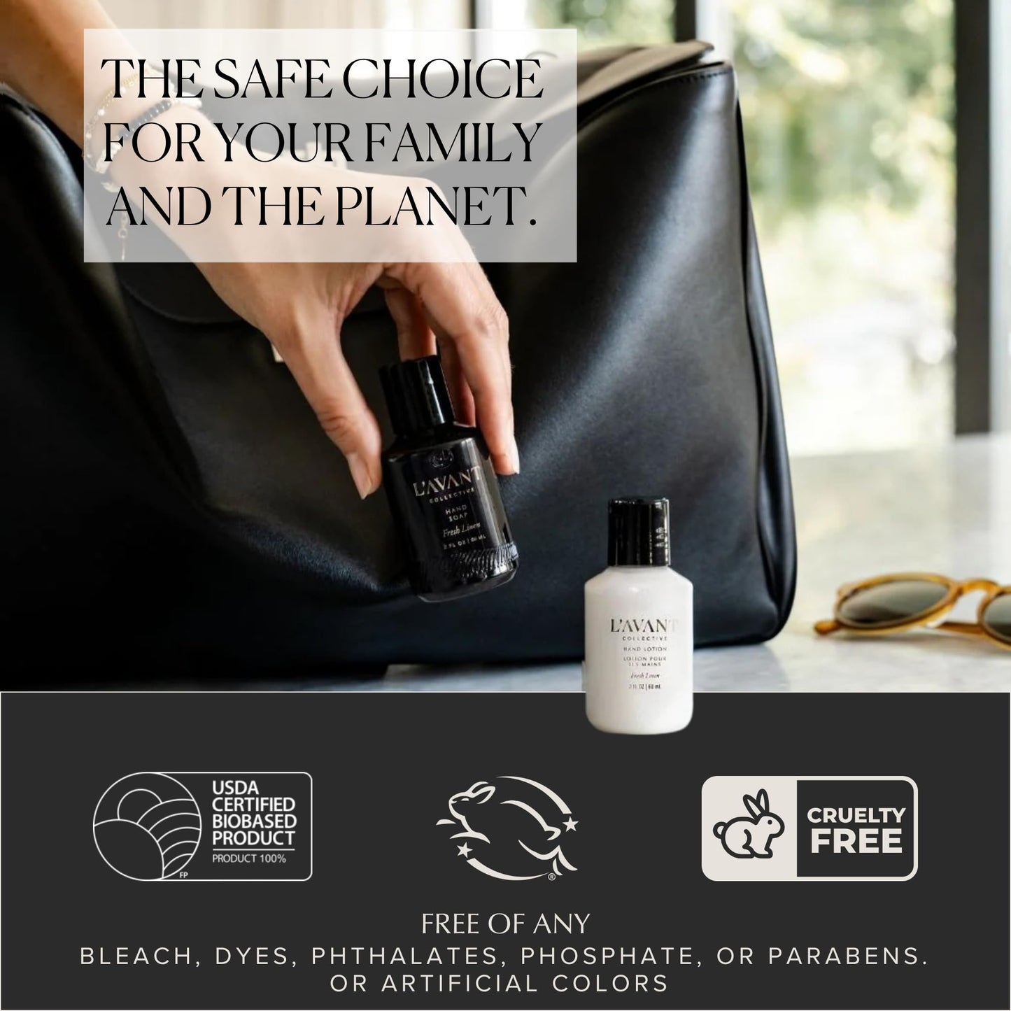 Mini Hand Care Set, Hand Soap + Hand Lotion Fresh Linen Beauty & Personal Care L'AVANT Collective