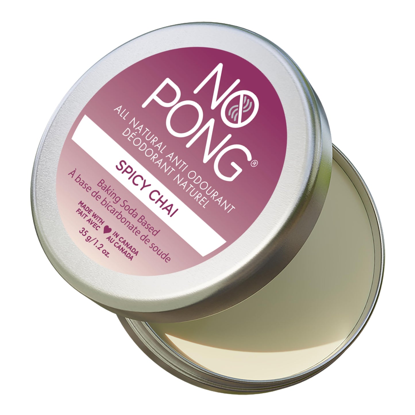 No Pong Spicy Chai Natural Deodorant Cream 35g, Aluminum-Free Beauty and Personal Care NO PONG