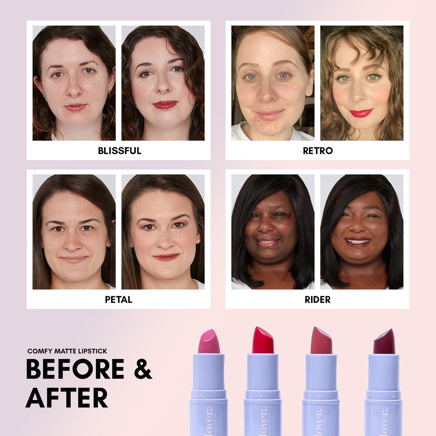 Clover Comfy Matte Lipstick | Non Drying Lipstick, Moisturizing And Lightweight, High Pigmented stick | Cruelty-Free & Vegan Lip Makeup | Shade - Beauty & Personal Care Clover