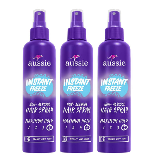 Aussie Instant Freeze Hair Spray, Non-Aerosol, All Hair Types, 8.5 fl oz (Pack of 3) Beauty & Personal Care Aussie