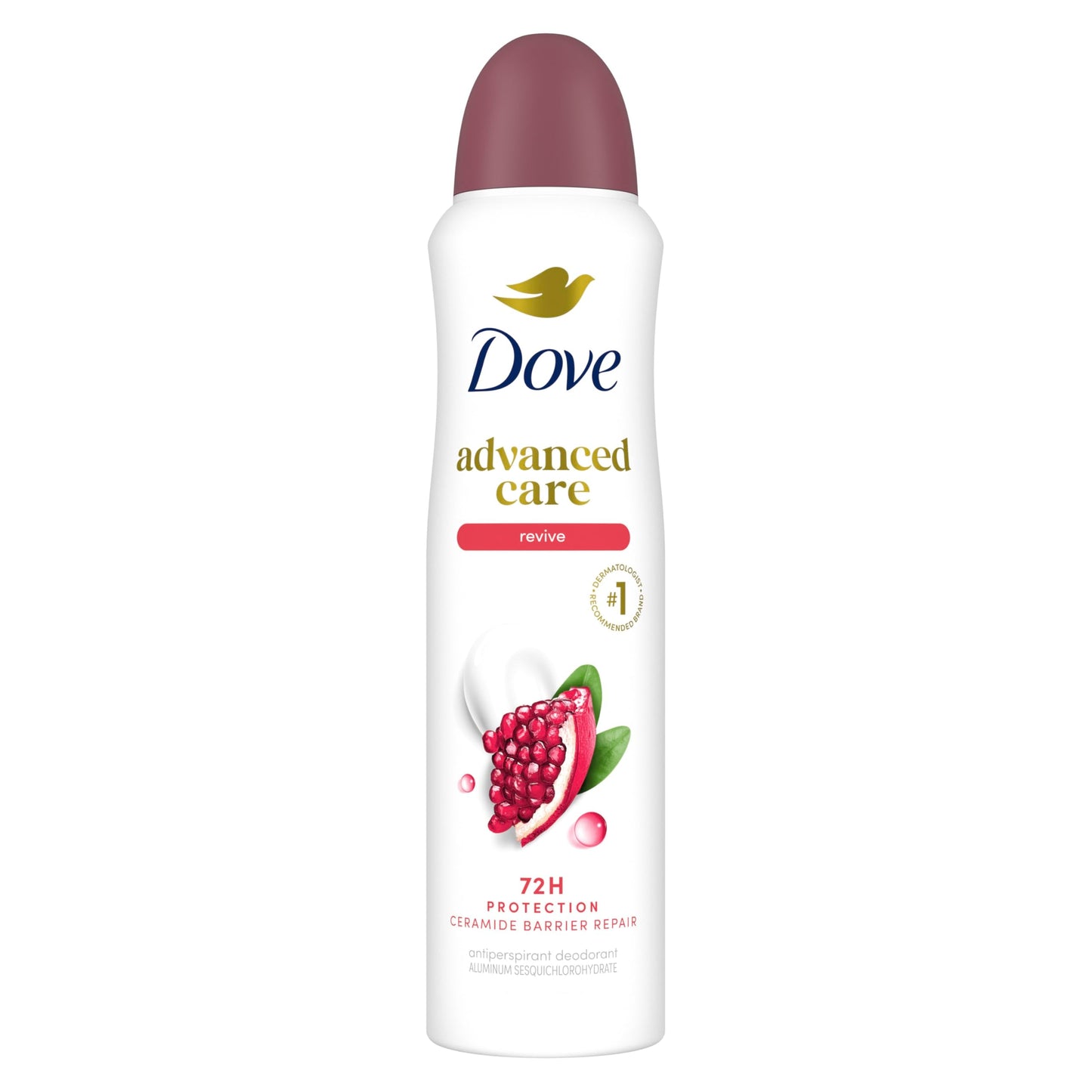 Dove Advanced Care Antiperspirant Deodorant Dry Spray Revive for helping your skin barrier repair after shaving With Pro Ceramide Technology to boost Beauty and Personal Care Dove