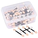 150 Eye Shadow Applicator Disposable Foam Makeup Brush Sponge Tipped Oval Eyeshadow Applicators Dual Sides with Container Beauty & Personal Care Tbestmax