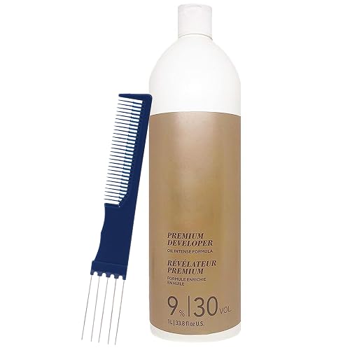 Blonde Me Developer 9% / 30 Vol 1 Liter with Dual Purpose Comb Beauty & Personal Care M Hair Designs