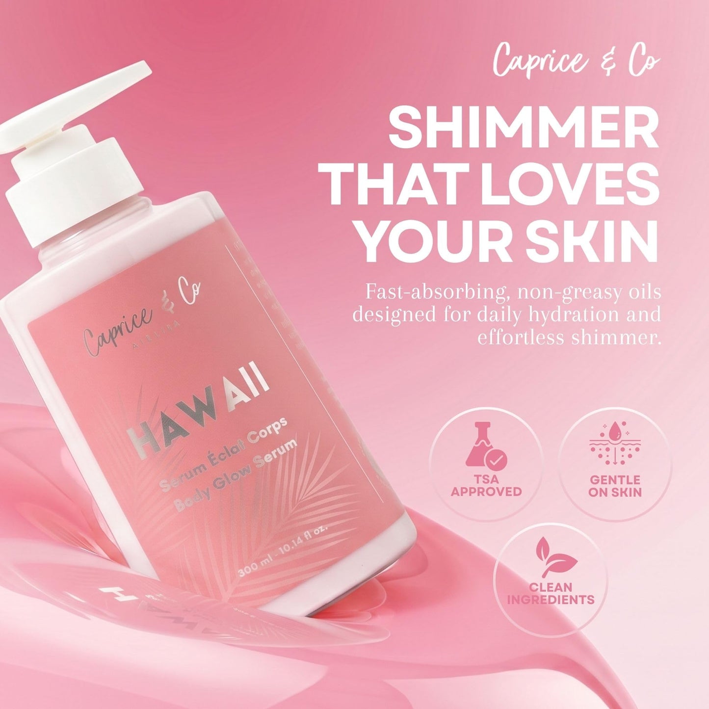 Caprice & Co. Body Glow Serum - 300ml Hydrating Body Serum Beauty & Personal Care Caprice & Co