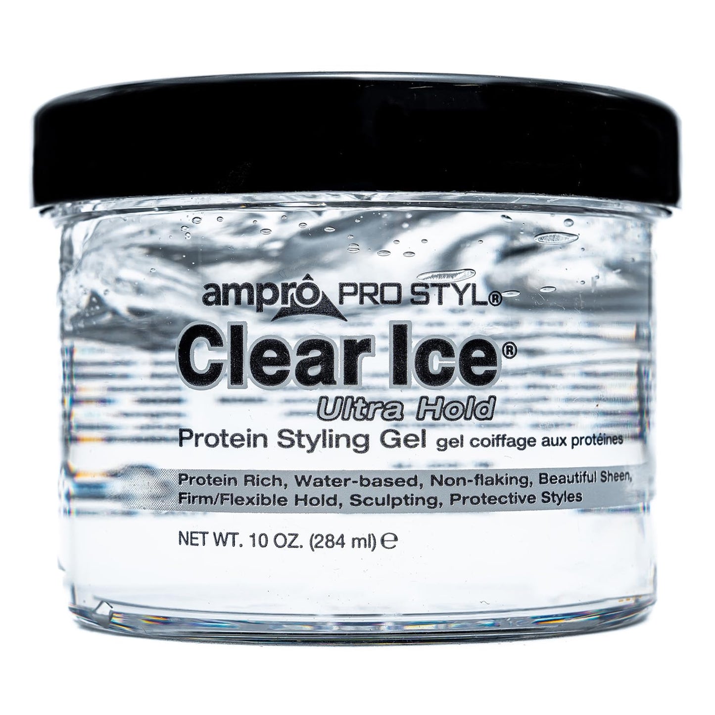 AmPro Pro Styl Clear Ice Styling Gel - Protects and Strengthens Your Strands - Non-Flaking, Alcohol Free, Vegan Formula - Flexible, Touchable Hold Beauty & Personal Care AmPro