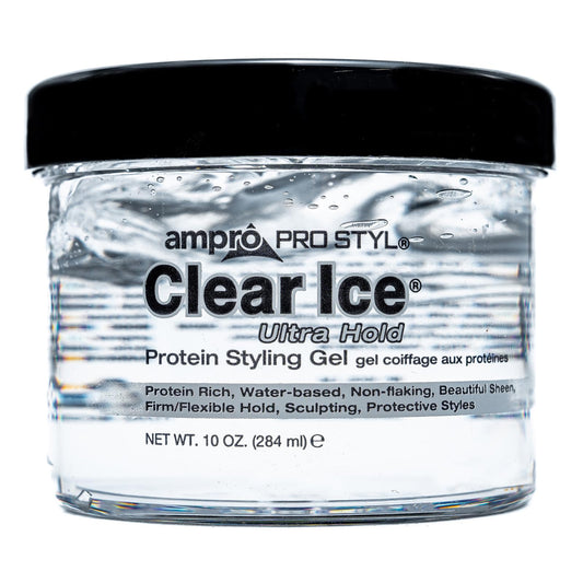 AmPro Pro Styl Clear Ice Styling Gel - Protects and Strengthens Your Strands - Non-Flaking, Alcohol Free, Vegan Formula - Flexible, Touchable Hold Beauty & Personal Care AmPro