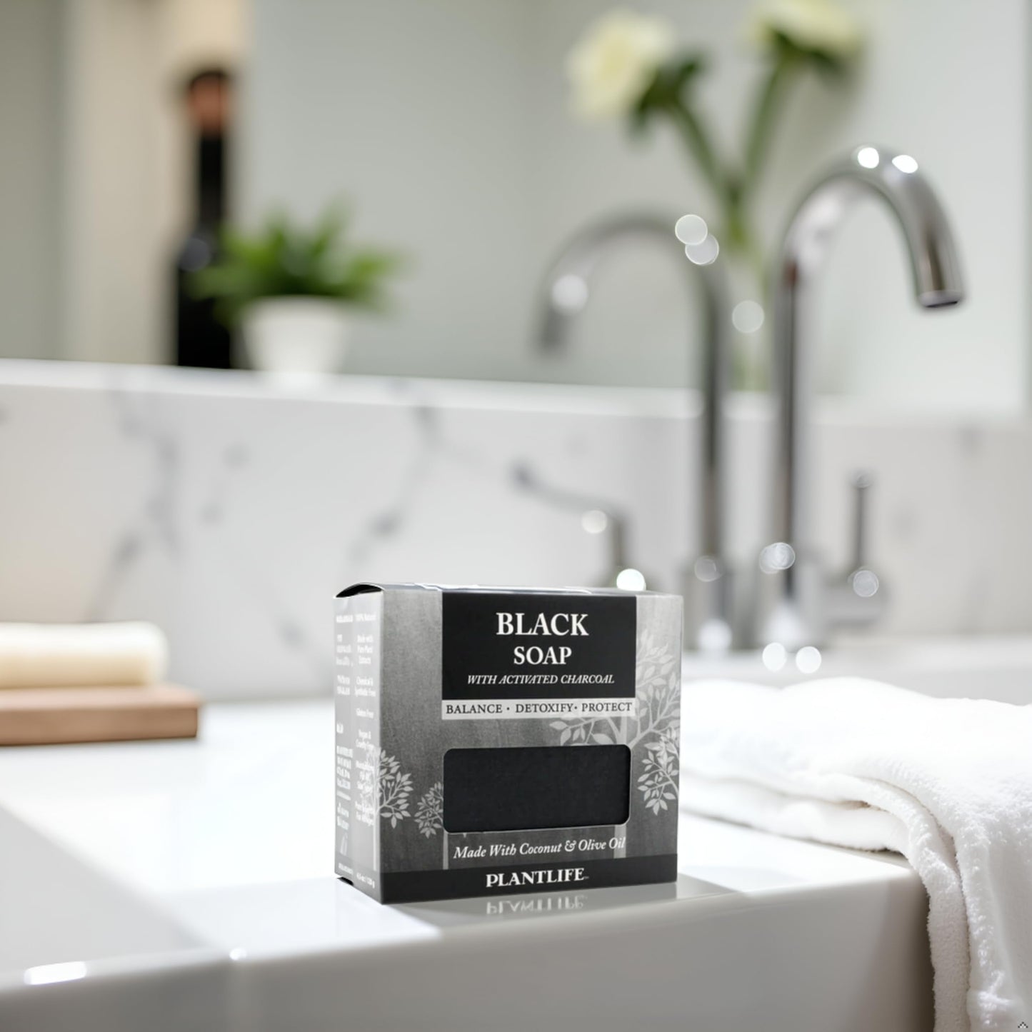 Plantlife Black Bar Soap - Moisturizing and Soothing Soap for Your Skin - Hand Crafted Using Plant-Based Ingredients - Made in California 4.5oz Bar Beauty & Personal Care Plantlife