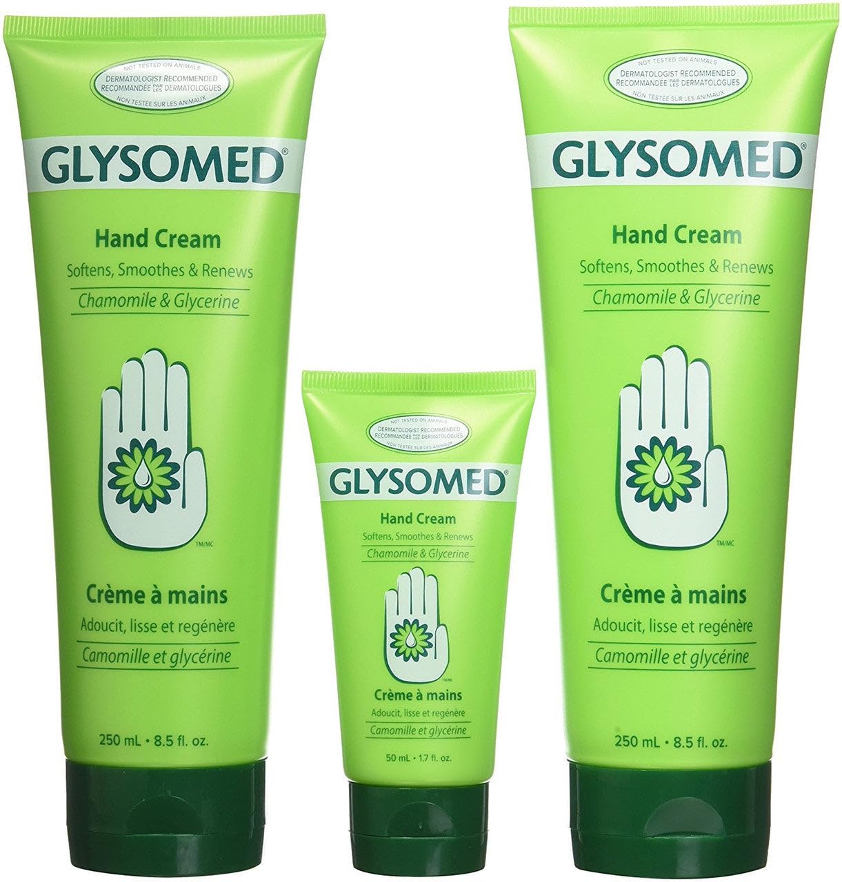 Glysomed Hand Cream Combo Pack, 8.5 Fl Oz (2 Count) + 1.7 Fl Oz (1 Count) Beauty & Personal Care Glysomed