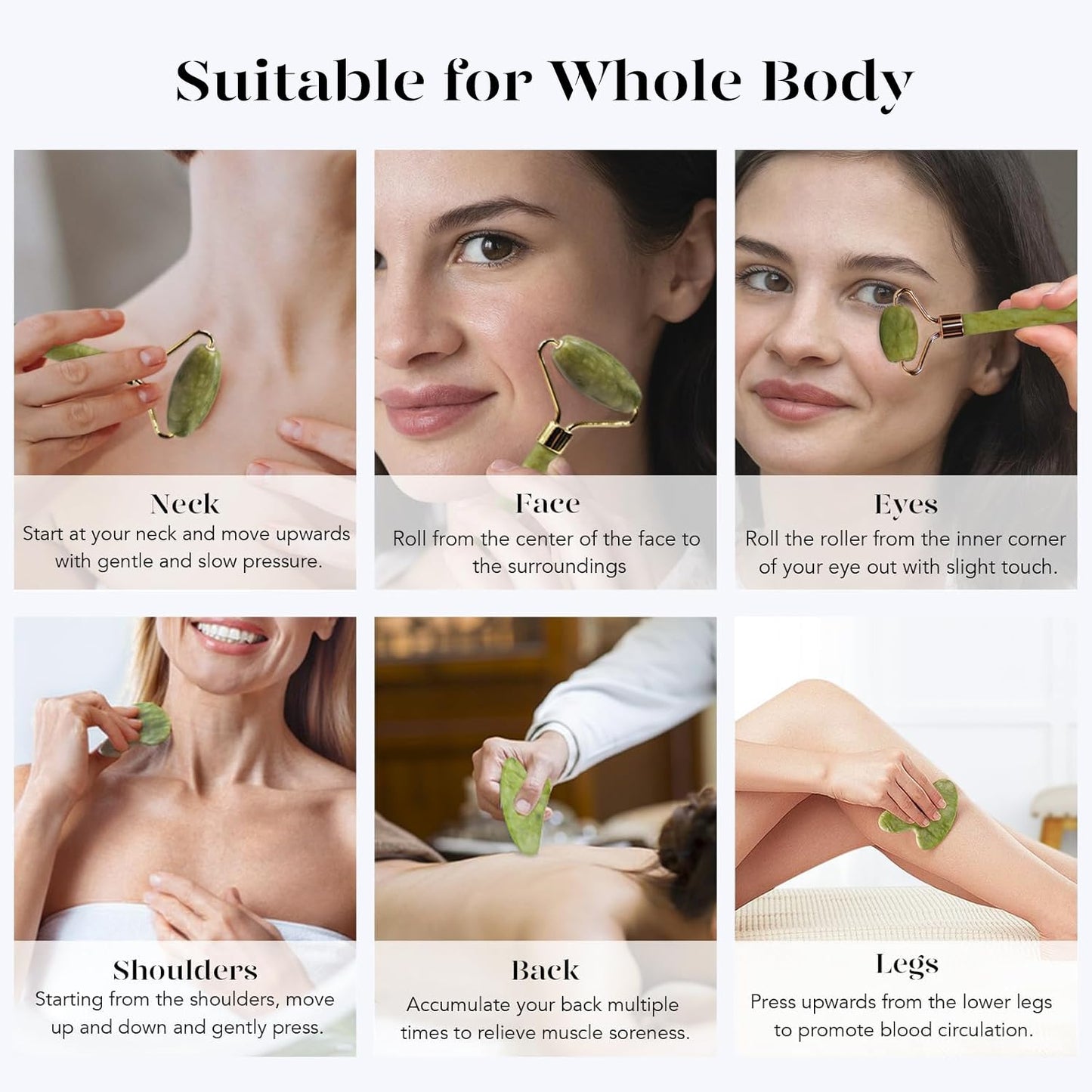 BAIMEI IcyMe Gua Sha & Jade Roller Facial Tools Face Roller and Gua Sha Set for Puffiness and Redness Reducing Skin Care Routine, Self Care Gift Beauty & Personal Care BAIMEI