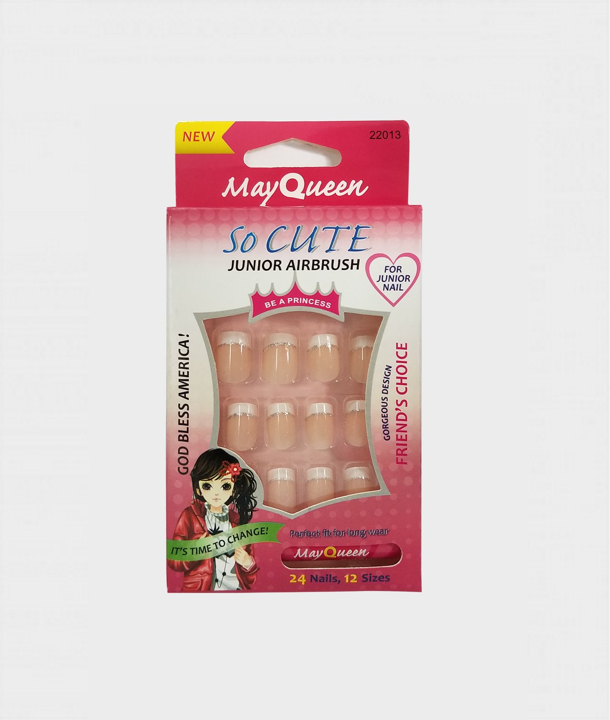Beautia 3PACK 72tips So Cute Junior False Fake Nails With Glue for Kids Beauty & Personal Care Beautia