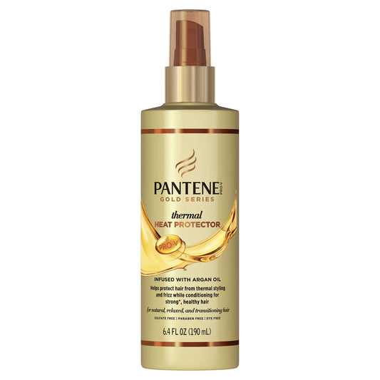 Pantene Pro-v Gold Series Thermal Heat Protector Infused with Argan Oil, 6.4 Fluid Ounce Beauty & Personal Care Pantene