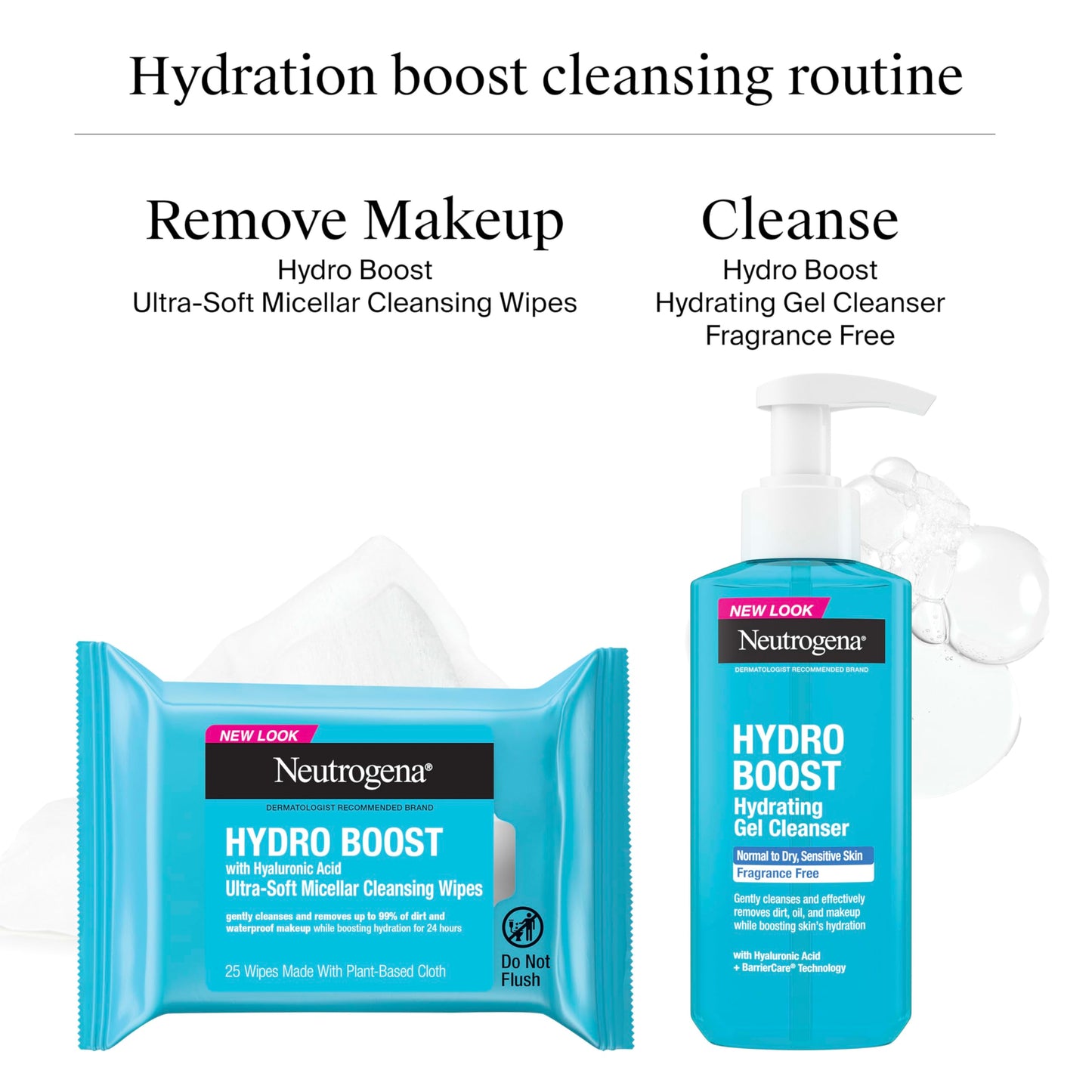Neutrogena Hydro Boost Face Wash, Fragrance Free, Hydrating Facial Cleanser with Hyaluronic Acid, Daily Foaming Face Wash & Makeup Remover Beauty & Personal Care Neutrogena