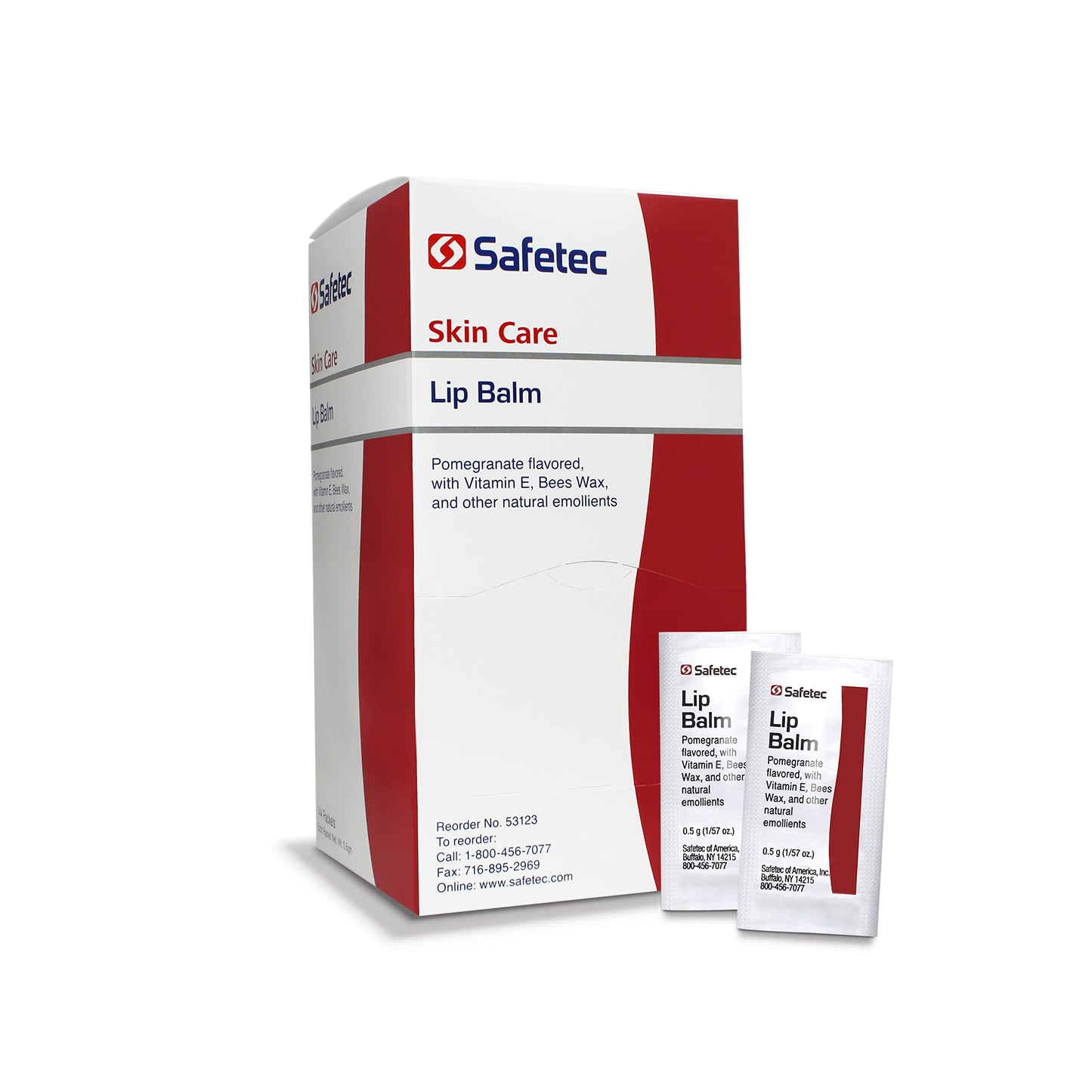 Safetec Lip Balm.5 g. Pouch 144 ct. Box (12 Boxes/case) Beauty & Personal Care Safetec