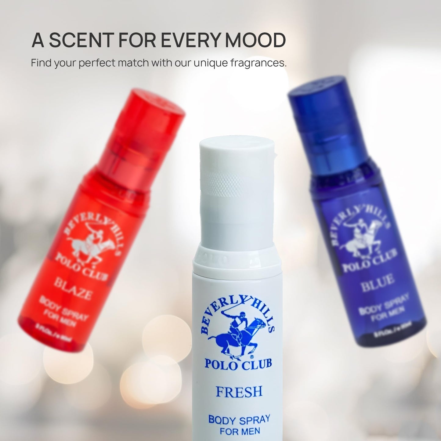 Beverly Hills Polo Club Men's Body Spray Collection - 3 x 3oz Designer Cologne Gift Set for Everyday Freshness & Travel Beauty & Personal Care Beverly Hills Polo Club