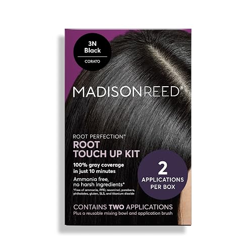 Madison Reed Root Perfection Root Touch Up Kit with Bonus Hyrdating Hair Mask - 3N Corato Black, 2 Permanent Applications, 100% Gray Coverage in 10 Beauty & Personal Care Madison Reed