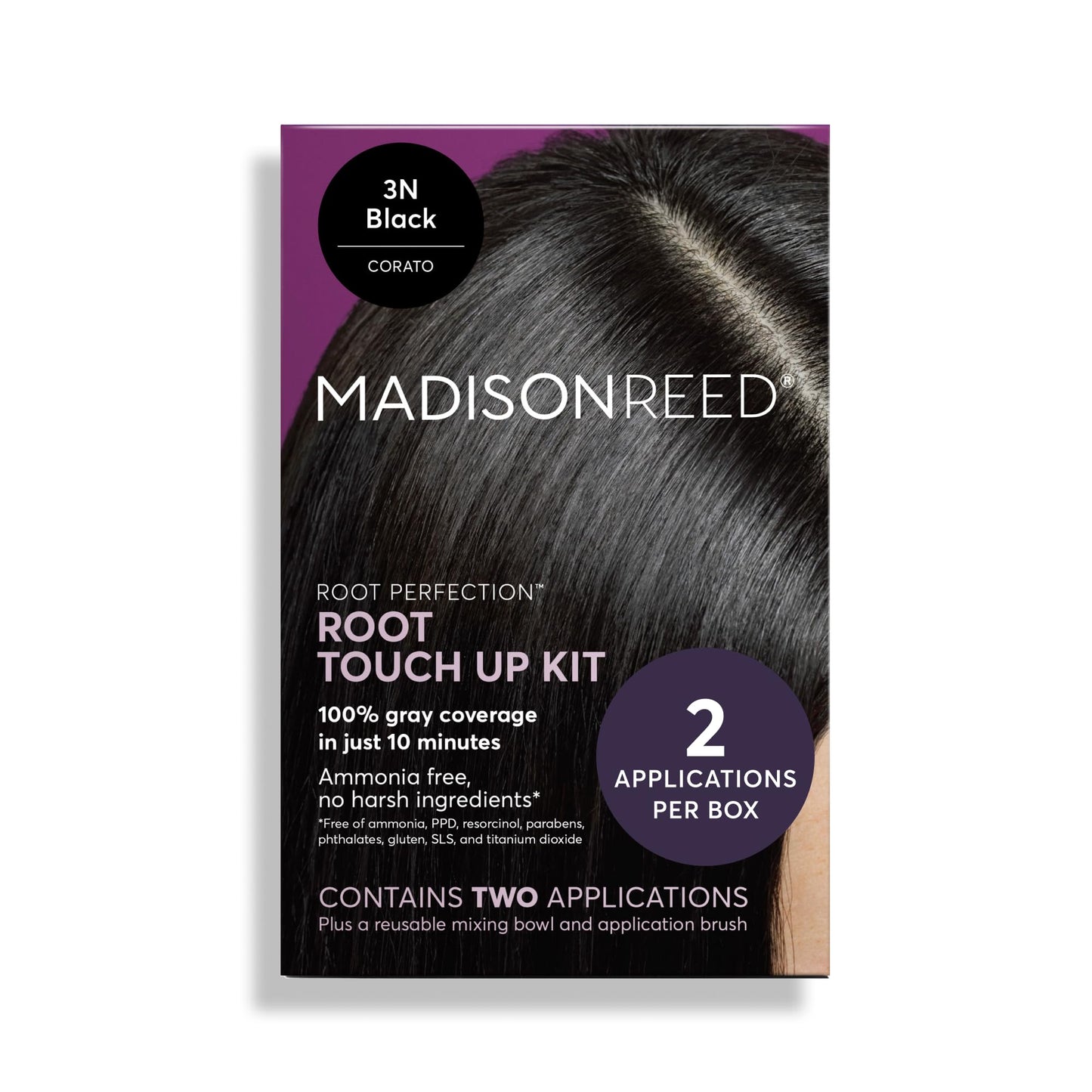 Madison Reed Root Perfection Root Touch Up Kit with Bonus Hyrdating Hair Mask - 3N Corato Black, 2 Permanent Applications, 100% Gray Coverage in 10 Beauty & Personal Care Madison Reed