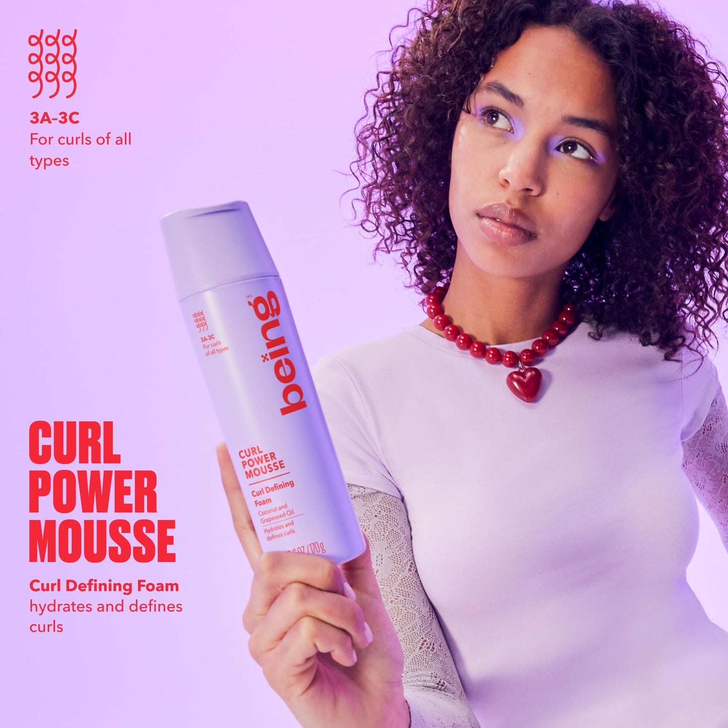 being CURL POWER MOUSSE Curl Defining Foam with Coconut and Grapeseed Oil 6 OZ(Pack of 2) Beauty & Personal Care BEING INC