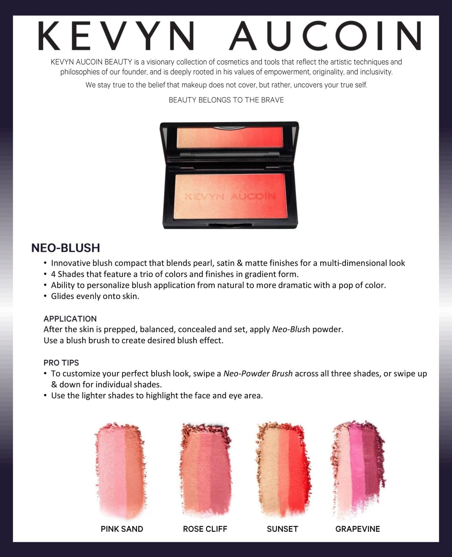Kevyn Aucoin The Neo-Blush, Grapevine: Blush makeup compact. Trio palette of gradient colors. Blends pearl, satin & matte finishes for highlighting Beauty & Personal Care Kevyn Aucoin