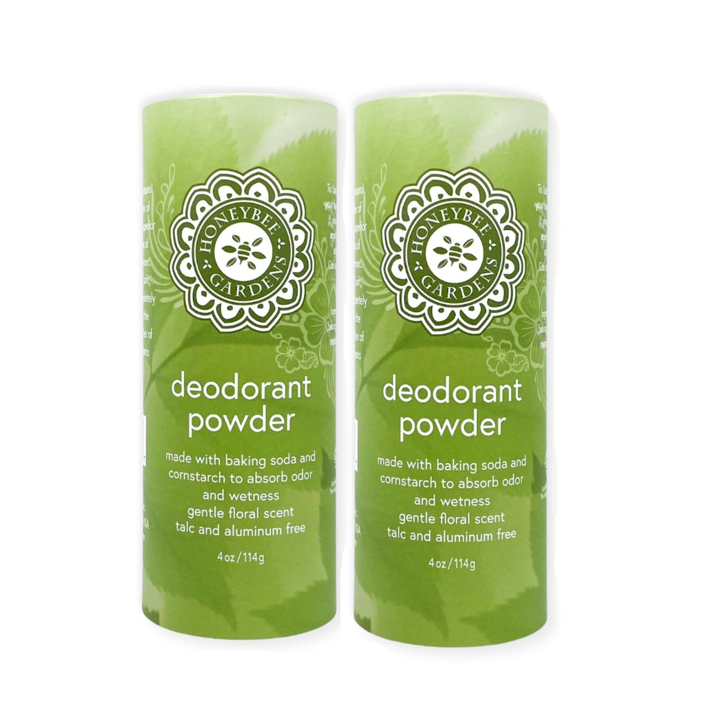 Honeybee Gardens Deodorant Powder 2 Pack, 4 oz Each - Aluminum Free & Talc Free Body Powder for Men & Women, Multi-Use for Underarms, Feet & Chafing Beauty and Personal Care Honeybee Gardens
