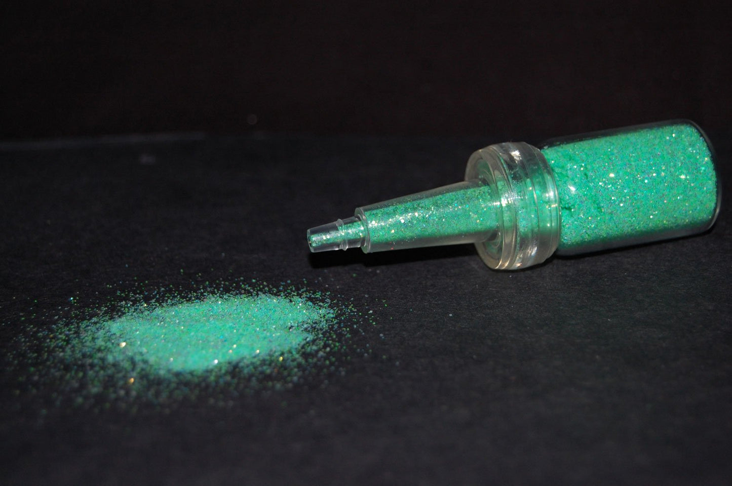 UV Blacklight Reactive Cosmetic Face & Body Glitter Powder (10 Gram Jars) (UV Shamrock Green) Beauty & Personal Care DIRECTGLOW LLC