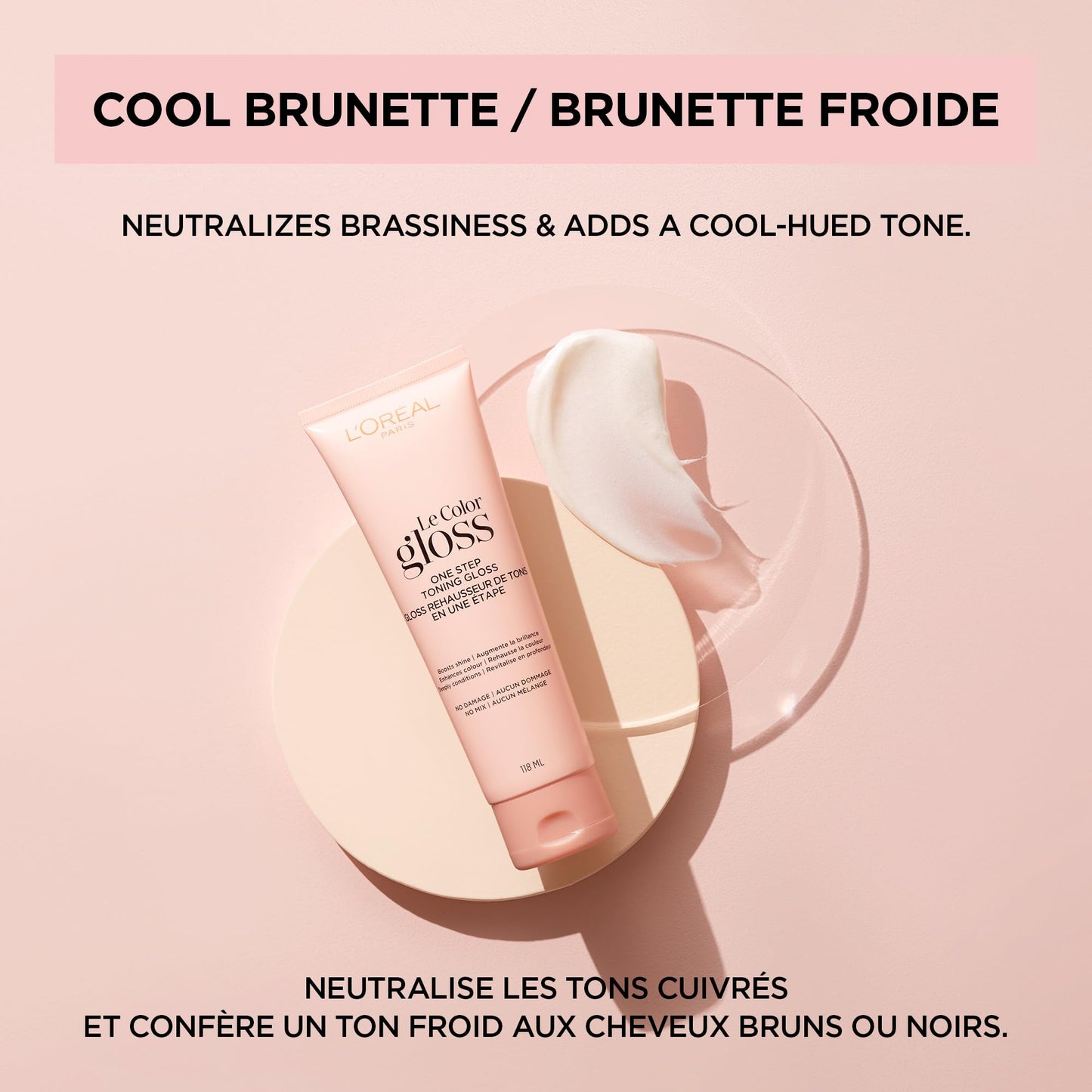 L'Oreal Paris Le Color One Step Toning Hair Gloss, Cool Brunette, 4 Ounce Beauty & Personal Care L'Oreal Paris
