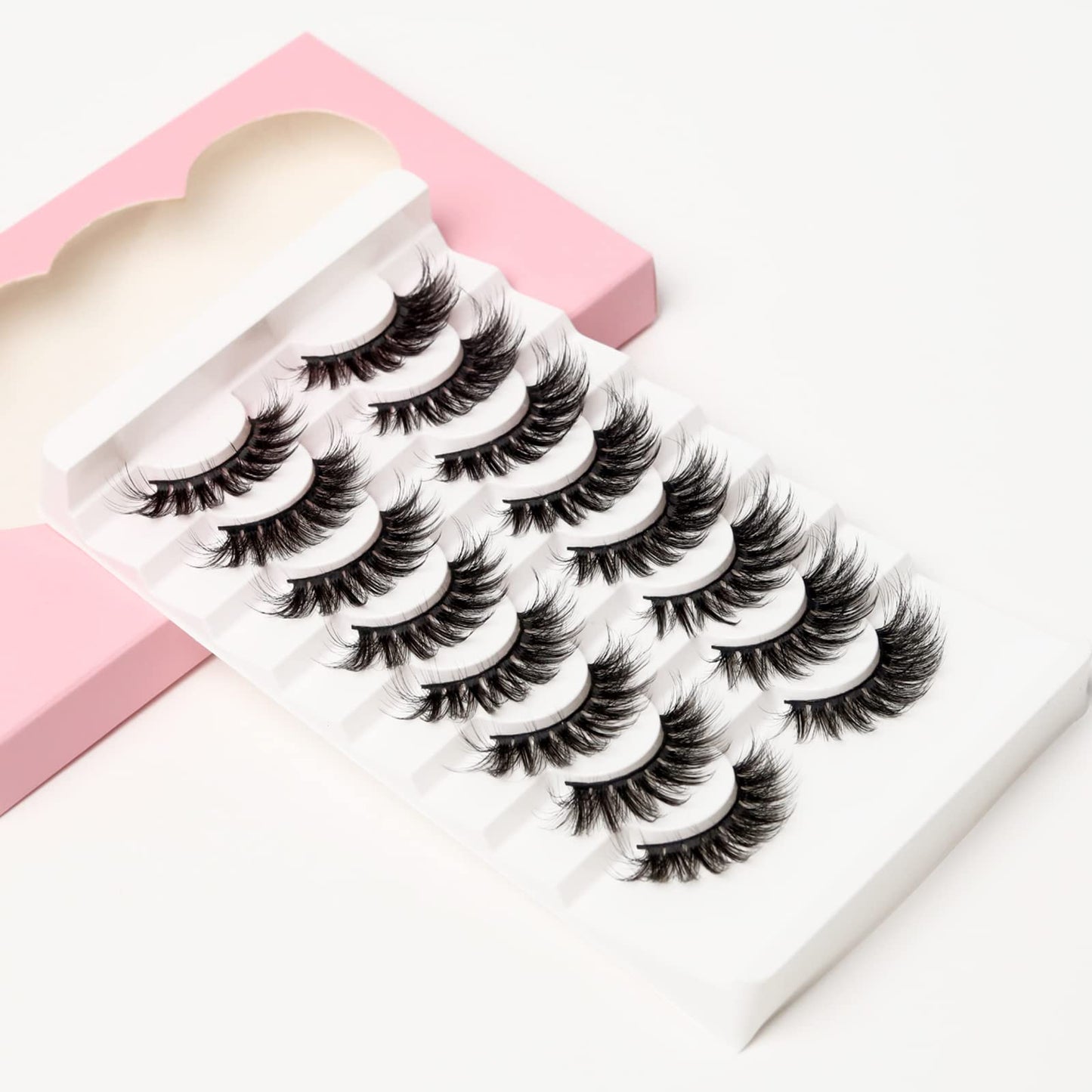 beautykaisen 8 Pairs 3D Faux Mink Lashes Handmade Luxurious Volume Fluffy Natural False Eyelashes(3D985-8) Beauty & Personal Care beautykaisen