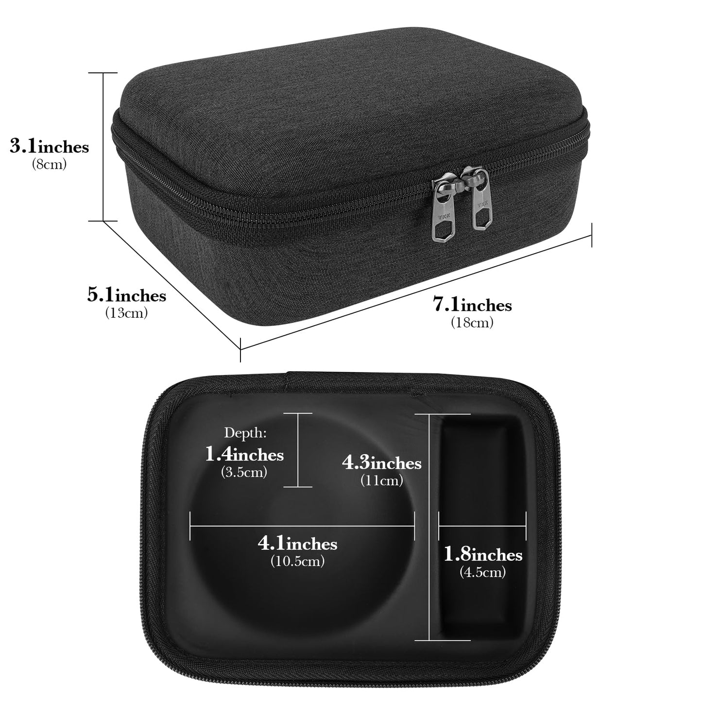 Linkidea Travel Shaving Bowl & Brush Hard Case, Protective Storage for Shaving Soap Bowl and Brush, Portable Wet Shave Organizer, Compatible Beauty and Personal Care Linkidea
