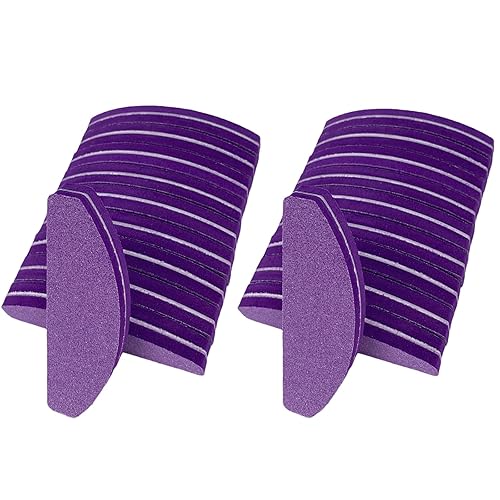 20 PCs Nail Buffers, Double Sided Nail Files Buffer Blocks 100/180 Grit Portable Washable Sanding Buffing File Arc Shape (Purple) Beauty & Personal Care GigaGround
