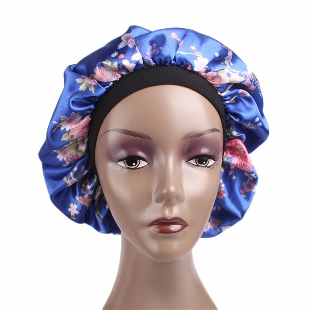 Qhome Luxury Wide Band Satin Bonnet Cap Comfortable Night Sleep Hat Hair Loss Cap Beauty and Personal Care Qhome cap