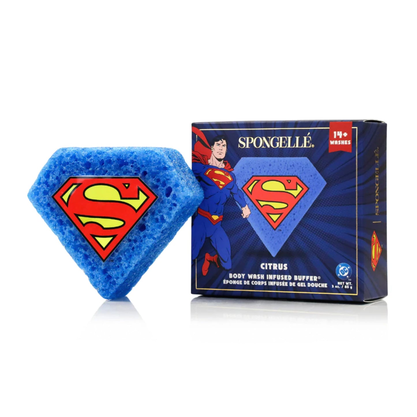 Spongellé Superman Citrus Body Buffer - DC Super Hero Collection Beauty and Personal Care SPONGELLÉ