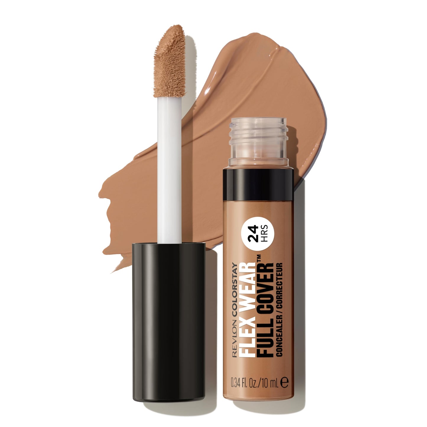 Revlon ColorStay Flex Wear, Full Cover Non-Creasing Concealer, Infused with Hyaluronic Acid & Vitamin E, Flexible Longwear, 060 Deep, 0.34 Fl Oz Beauty & Personal Care REVLON