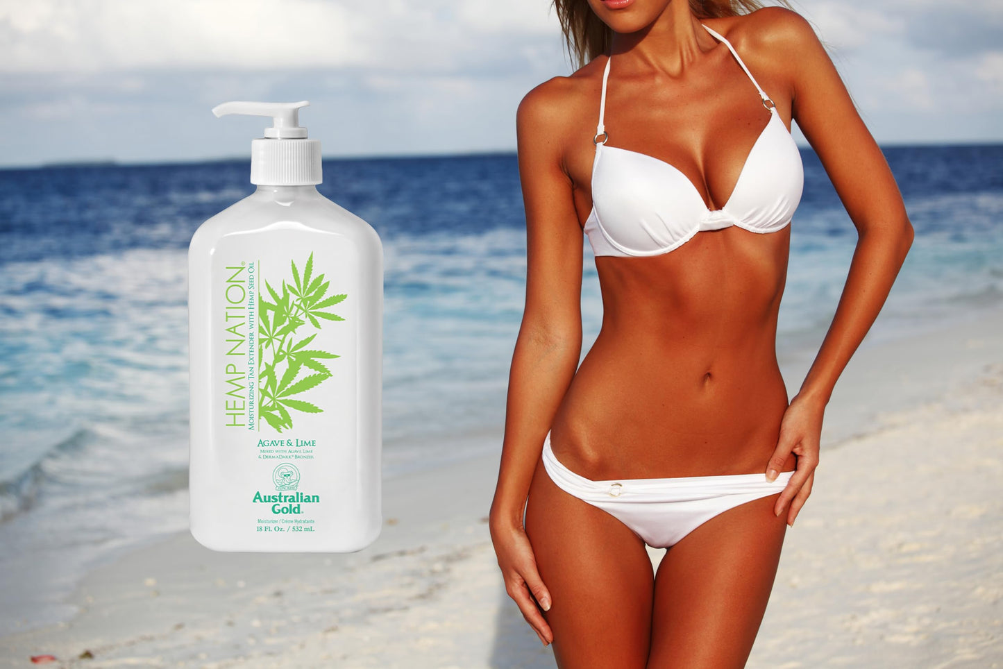 Australian Gold Hemp Nation Agave & Lime Moisturizing Tan Extender with Hemp Seed Oil Beauty & Personal Care Australian Gold