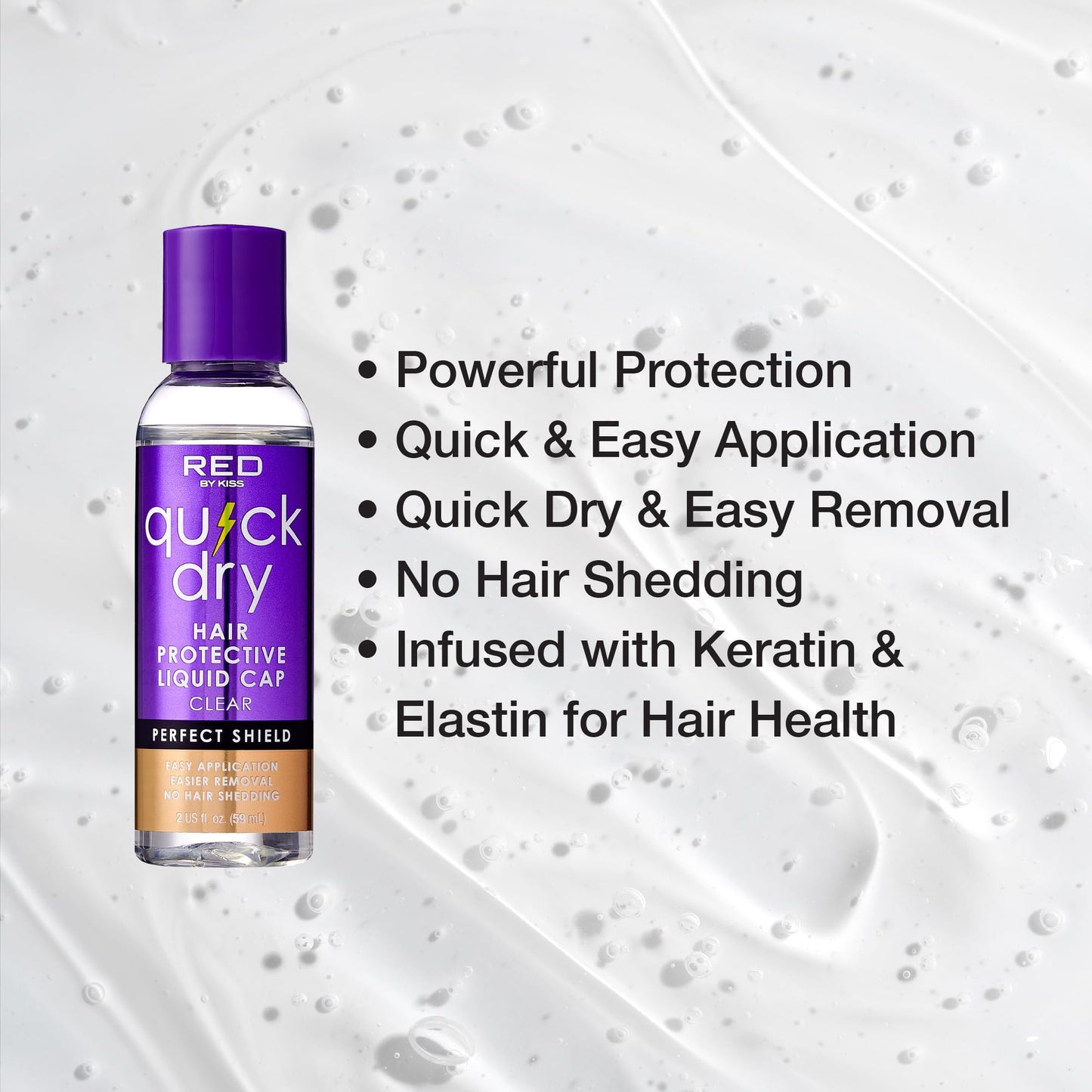 Red by Kiss Quick Dry Hair Protective Liquid Cap, Strong Lightweight Protection from Weaves Glue Damage, Fast Application, Quick Drying, & Easy Beauty & Personal Care Red by Kiss