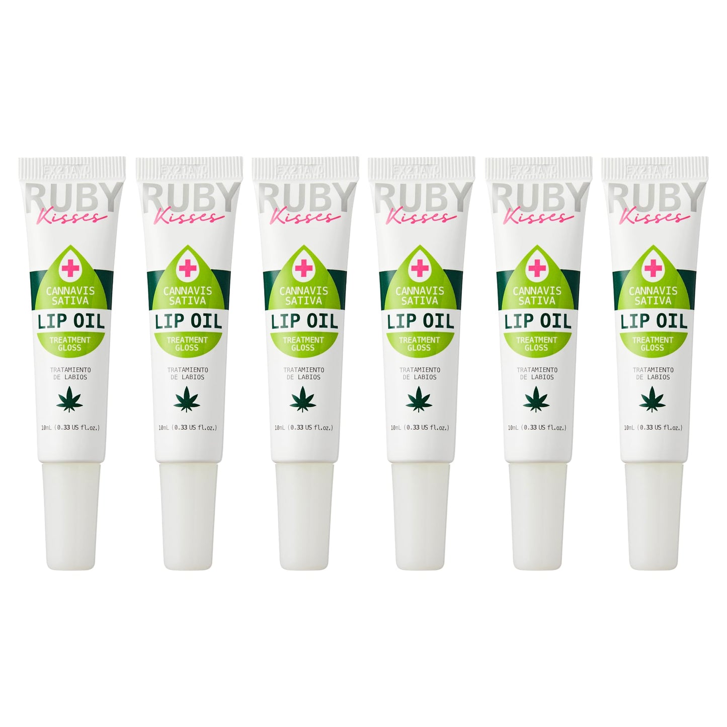Ruby Kisses Hydrating Lip Oil Cannabis Sativa Hemp Seed RLO04D1 (6 Pack) Beauty and Personal Care Ruby Kisses