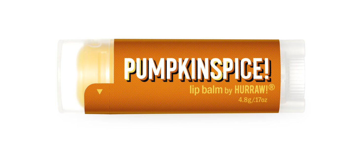 Hurraw! Pumpkin Spice Lip Balm: Organic, Certified Vegan, Cruelty and Gluten Free. Non-GMO, 100% Natural Ingredients. Bee, Shea, Soy and Palm Free. Beauty & Personal Care HURRAW!