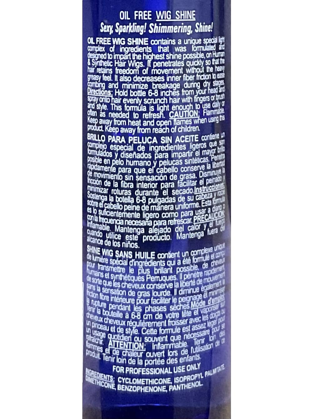 Bonfi Natural Oil Free Wig Shine Spray 4 Oz Beauty & Personal Care Bonfi